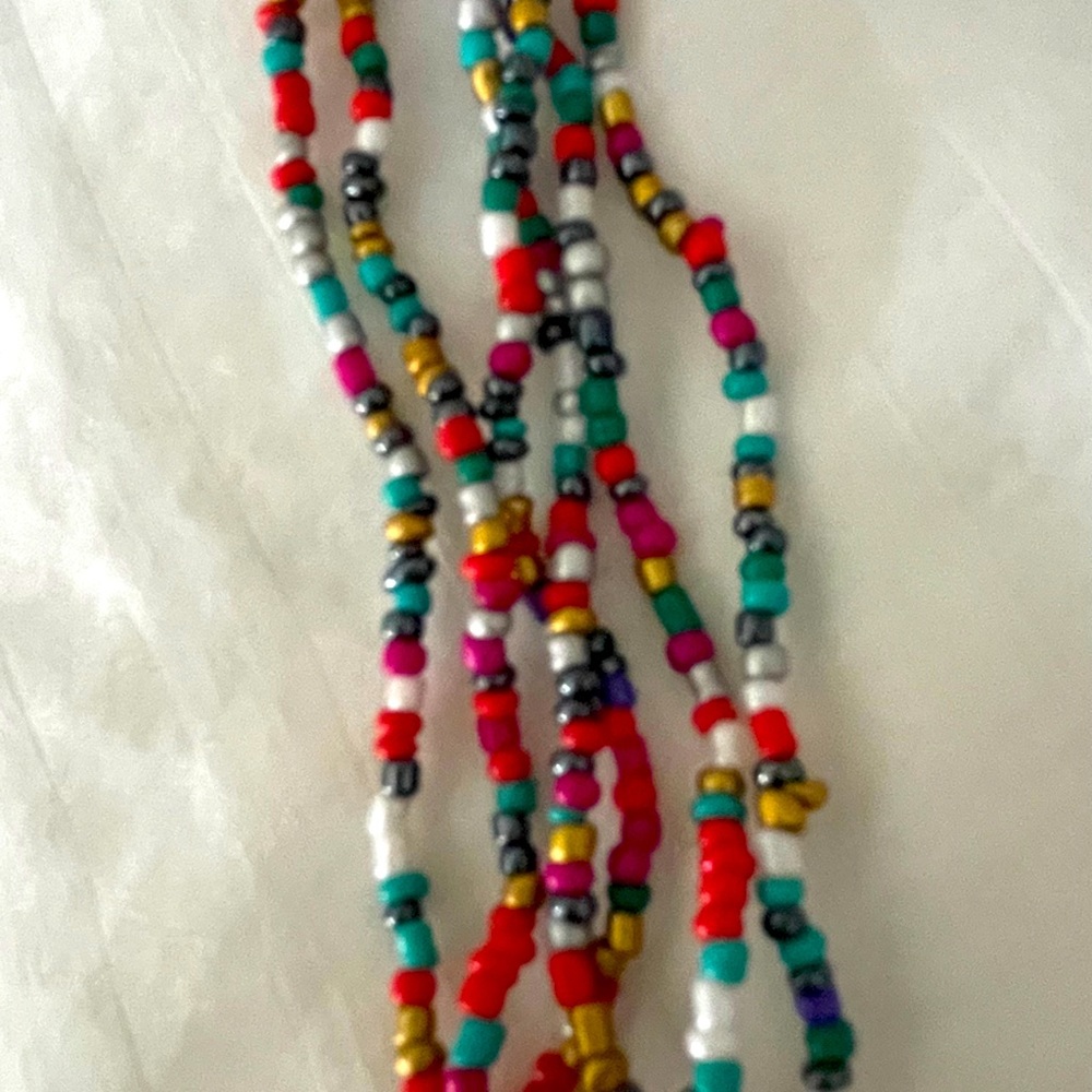 EUC beaded and silver necklace.